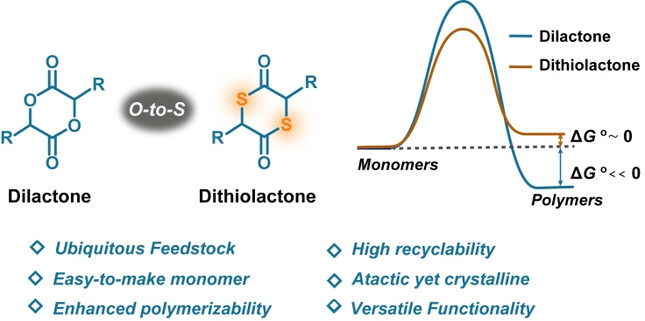 O-to-S Substitution Enables Dovetailing Conflicting Cyclizability, Polymerizability, and Recyclability: Dithiolactone vs. Dilactone