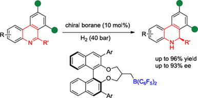 Asymmetric Hydrogenation of Phenanthridines with Chiral Boranes