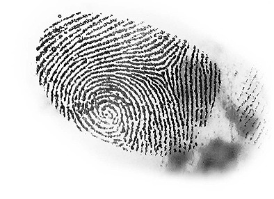 Latente Fingerabdrücke auf Thermopapier