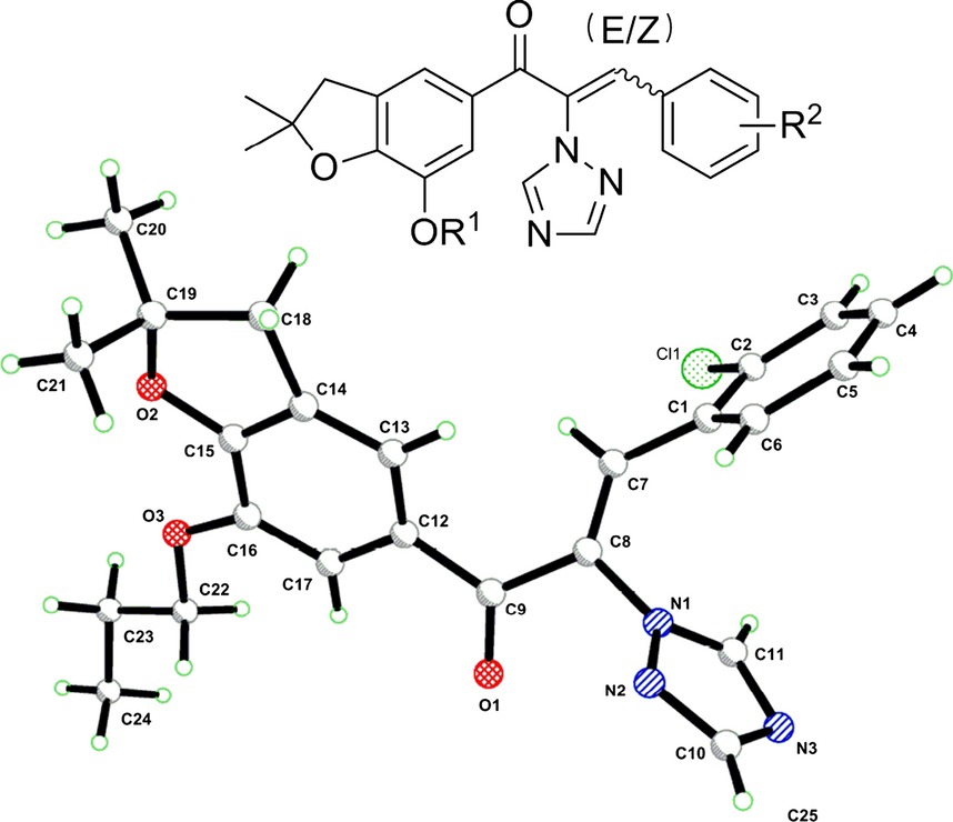 Design, Synthesis, and Antitumor Activity of (E,Z)-1-(dihydrobenzofuran-5-yl)-3-phenyl-2-(1,2,4-triazol-1-yl)-2-propen-1-ones