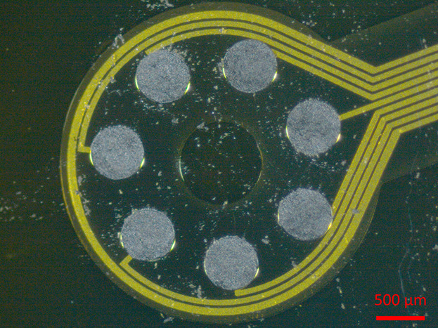 Carbon Nanotube-Silicone Rubber on Active Thin-Film Implants