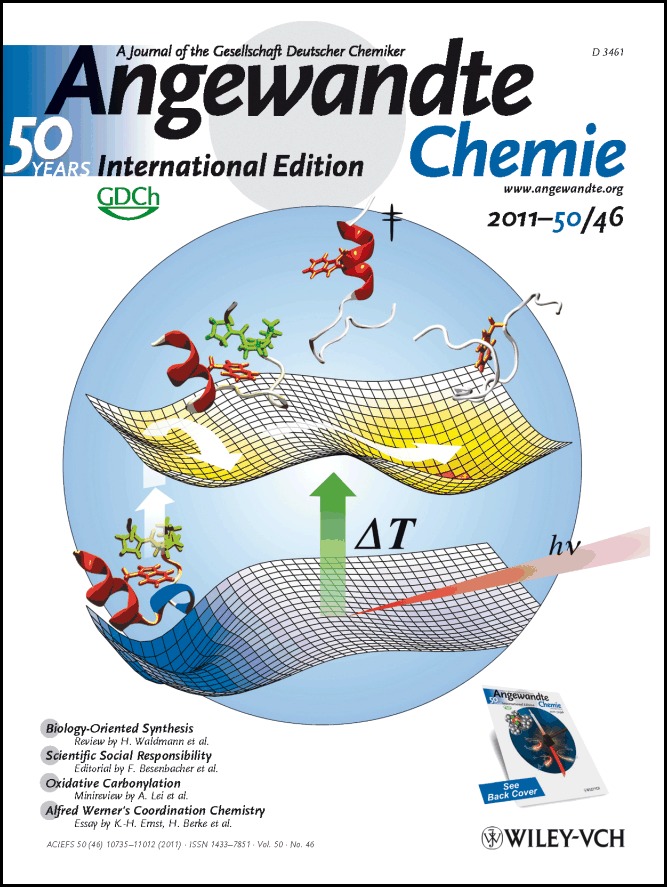 Cover Picture: Achieving Secondary Structural Resolution in Kinetic Measurements of Protein Folding: A Case Study of the Folding Mechanism of Trp-cage (Angew. Chem. Int. Ed. 46/2011)
