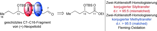 Der asymmetrische konjugierte Silyltransfer in iterativen katalytischen Sequenzen: Synthese des C7–C16-Fragments von (+)-Neopeltolid