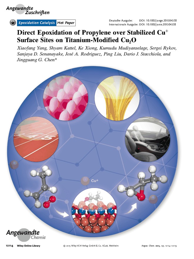 Frontispiz: Direct Epoxidation of Propylene over Stabilized Cu+ Surface Sites on Titanium-Modified Cu2O