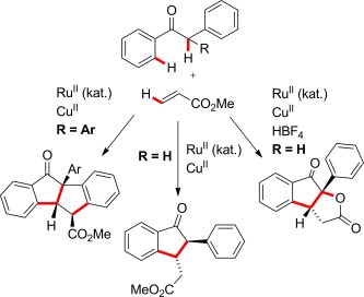 Ruthenium-Catalyzed Cascade C<span class='icomoon'></span>H Functionalization of Phenylacetophenones