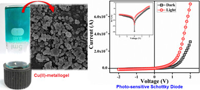 Terephthalic acid-directed supramolecular Cu(II)-metallogel for photosensitive semiconducting Schottky diode with promising electronic charge transportation