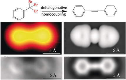 Direct Formation of C−C Triple-Bonded Structural Motifs by On-Surface Dehalogenative Homocouplings of Tribromomethyl-Substituted Arenes