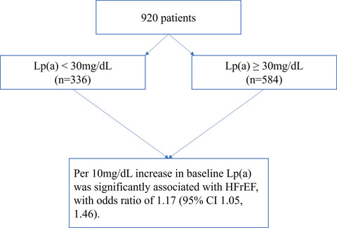Association between lipoprotein (a) and heart failure with reduced ejection fraction development