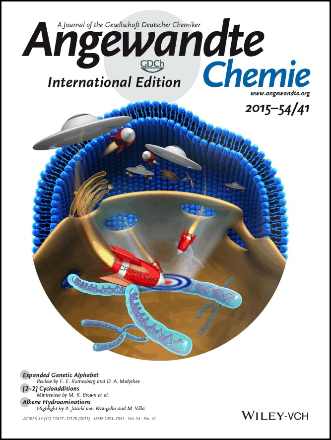 Cover Picture: Self-Assembled DNA Nanoclews for the Efficient Delivery of CRISPR–Cas9 for Genome Editing (Angew. Chem. Int. Ed. 41/2015)