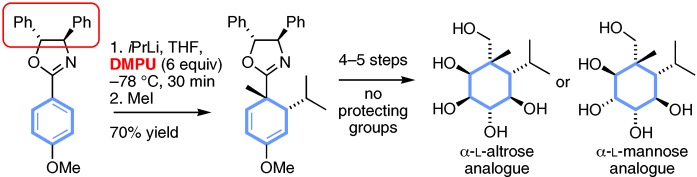 Stereoselective Dearomatizing Addition of Nucleophiles to Uncomplexed Benzene Rings: A Route to Carbocyclic Sugar Analogues