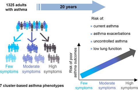 Data-driven adult asthma phenotypes based on clinical characteristics are associated with asthma outcomes twenty years later