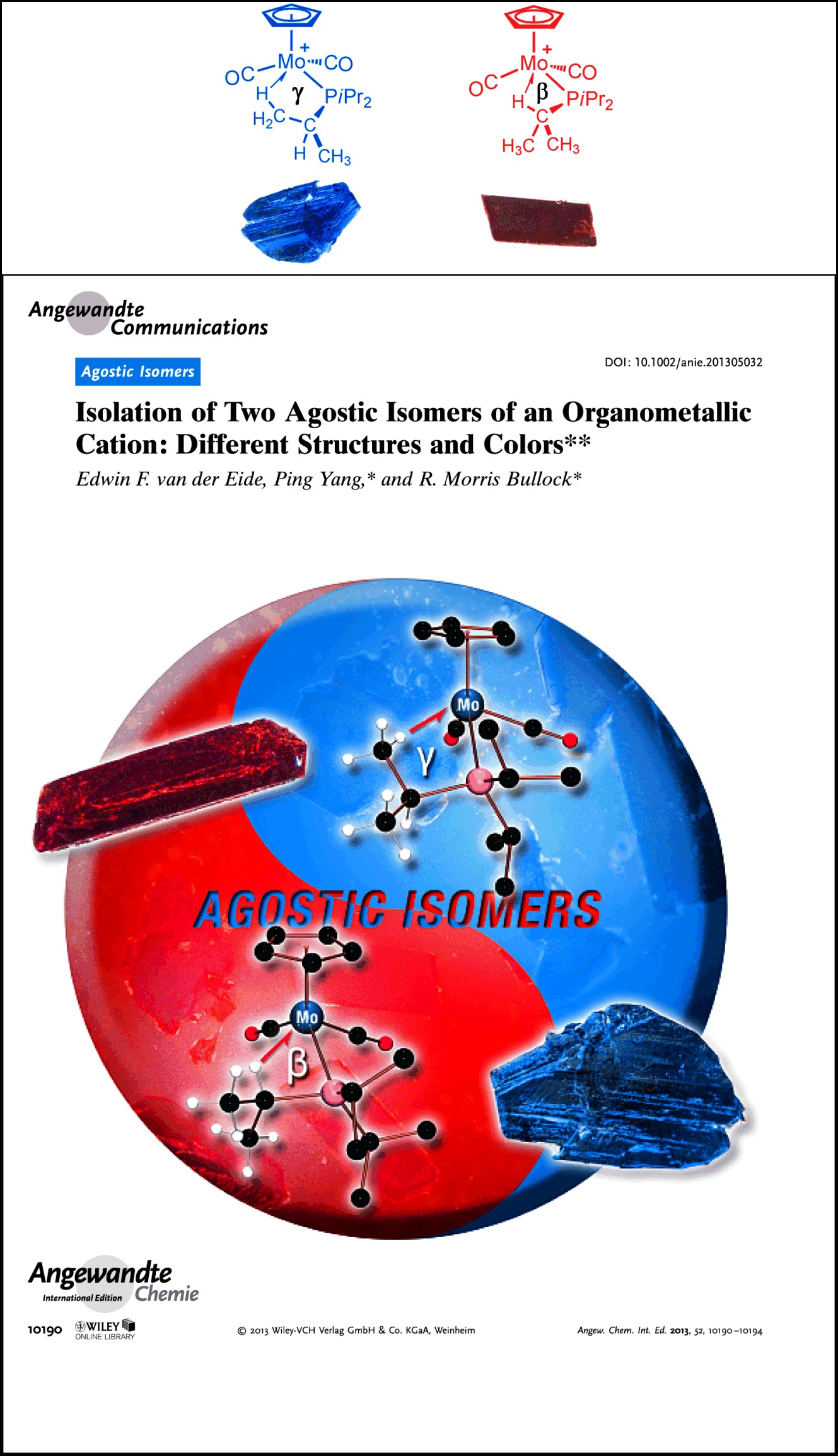 Isolation of Two Agostic Isomers of an Organometallic Cation: Different Structures and Colors
