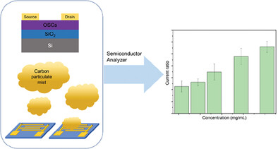 Selective Detection of Functionalized Carbon Particles based on Polymer Semiconducting and Conducting Devices as Potential Particulate Matter Sensors