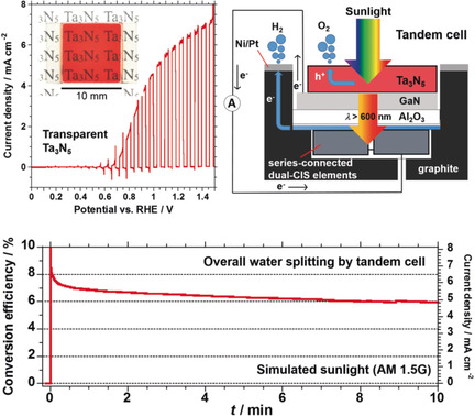 Transparent Ta3N5 Photoanodes for Efficient Oxygen Evolution toward the Development of Tandem Cells