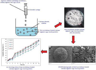 Calcium Alginate-Sago Starch Particles for Sustained Drug Release: Preparation and In Vitro Characterization