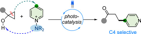 Visible-Light-Induced C4-Selective Functionalization of Pyridinium Salts with Cyclopropanols