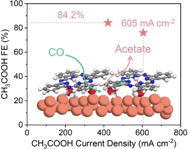 Directing the Selectivity of CO Electrolysis to Acetate by Constructing Metal-Organic Interfaces