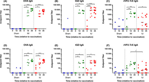 Intrauterine delivery of subunit vaccines induces a systemic and mucosal immune response in rabbits
