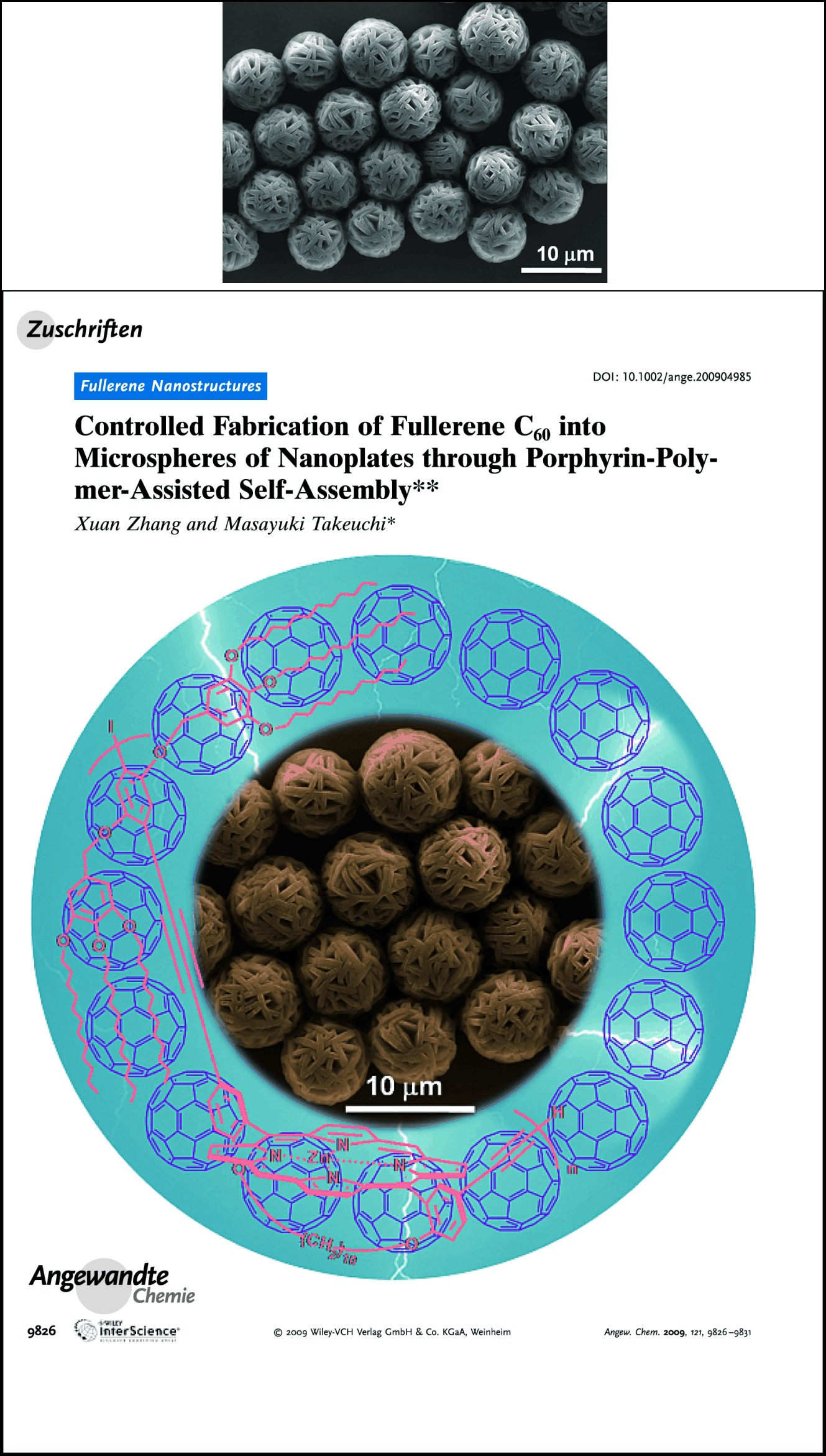 Controlled Fabrication of Fullerene C60 into Microspheres of Nanoplates through Porphyrin-Polymer-Assisted Self-Assembly