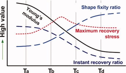 Optimization of the shape memory effect in shape memory polymers