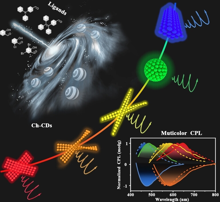 Hydrogen Bond-Induced Flexible and Twisted Self-Assembly of Functionalized Carbon Dots with Customized-Color Circularly Polarized Luminescence