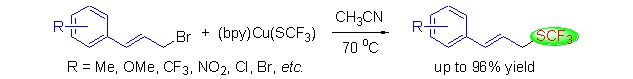 Nucleophilic Trifluoromethylthiolation of Allylic Bromides: A Facile Preparation of Allylic Trifluoromethyl Thioethers