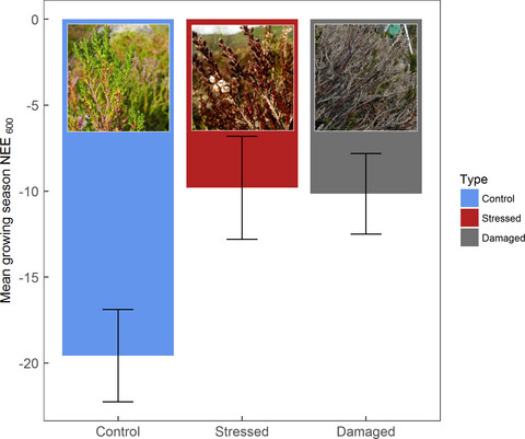 Arctic browning: Impacts of extreme climatic events on heathland ecosystem CO2 fluxes