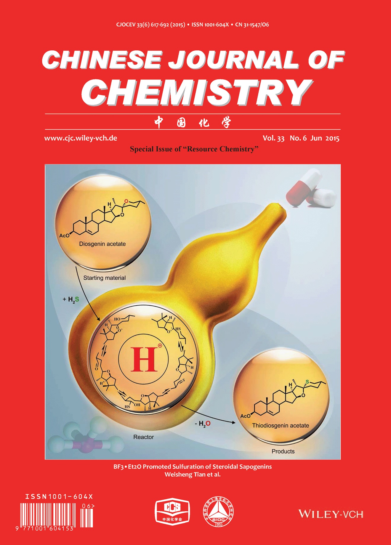 Cover Picture: BF3·Et2O Promoted Sulfuration of Steroidal Sapogenins (Chin. J. Chem. 6/2015)