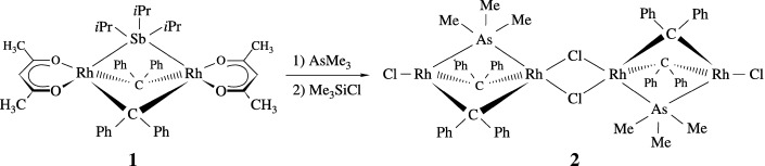 A New Type of Chainlike Tetranuclear Rhodium Complexes with PR3 and AsMe3 as Bridging Ligands