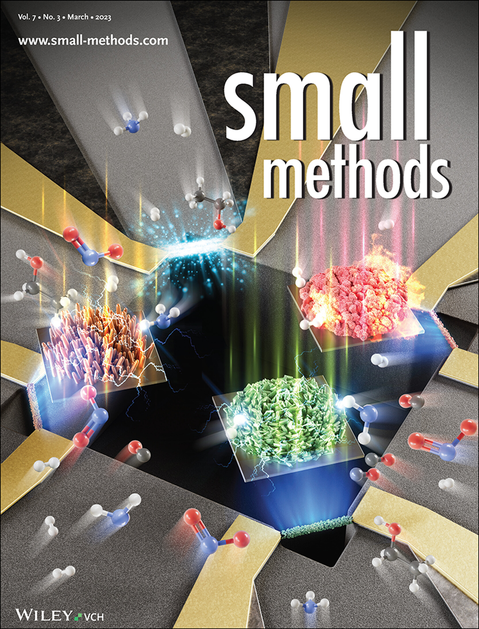 Low-Power, Multi-Transduction Nanosensor Array for Accurate Sensing of Flammable and Toxic Gases (Small Methods 3/2023) Volume 7 Issue 3, 2023