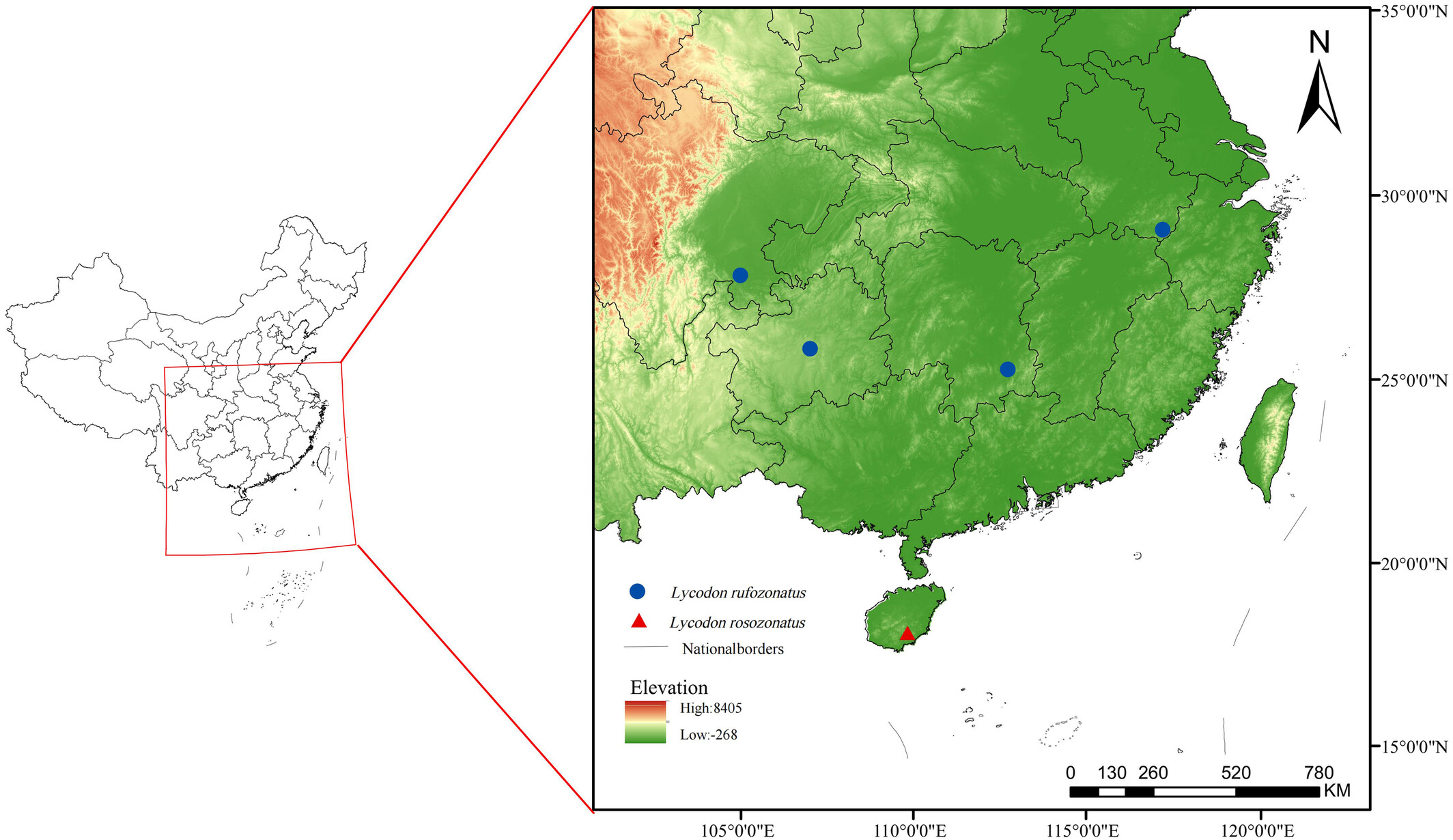 Comparative Analyses of Lycodon rufozonatus and Lycodon rosozonatus Gut Microbiota in Different Regions