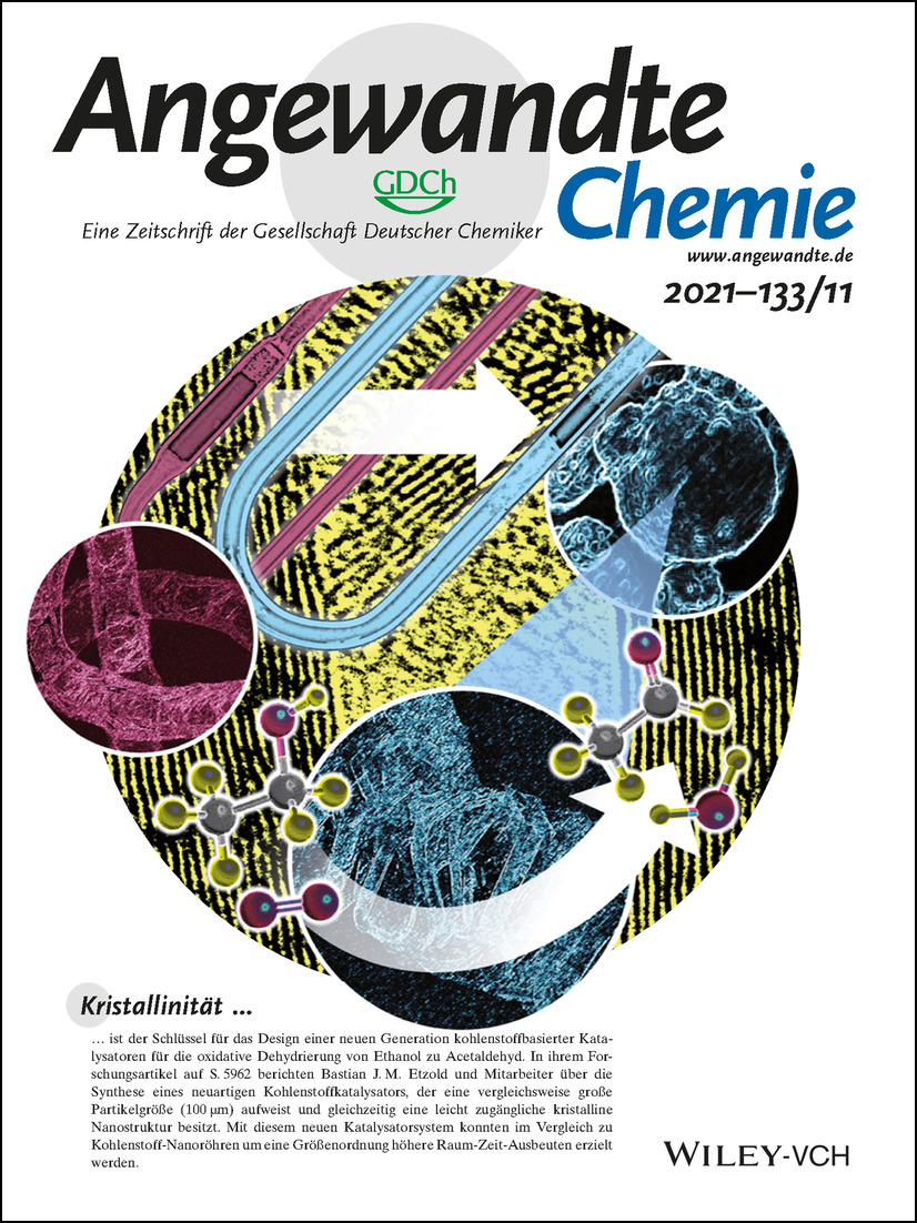 Innentitelbild: Nanoskaliger hybrider amorph/graphitischer Kohlenstoff als Schlüssel zur nächsten Generation von kohlenstoffbasierten Katalysatoren für oxidative Dehydrierungen (Angew. Chem. 11/2021) Volume 133 Issue 11, 2021