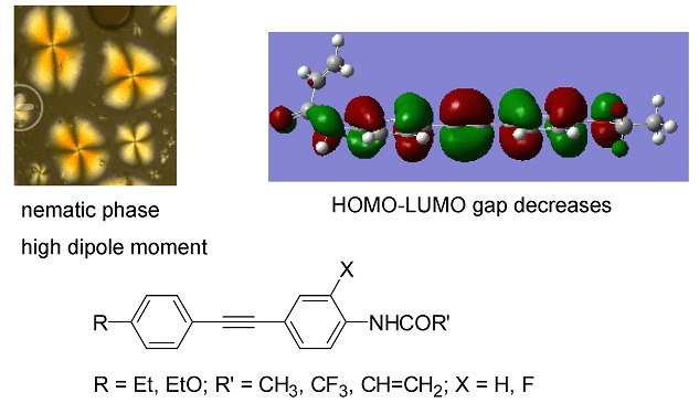 Amide as Terminal Groups: Synthesis and Properties as New Tolane-Type Liquid Crystals