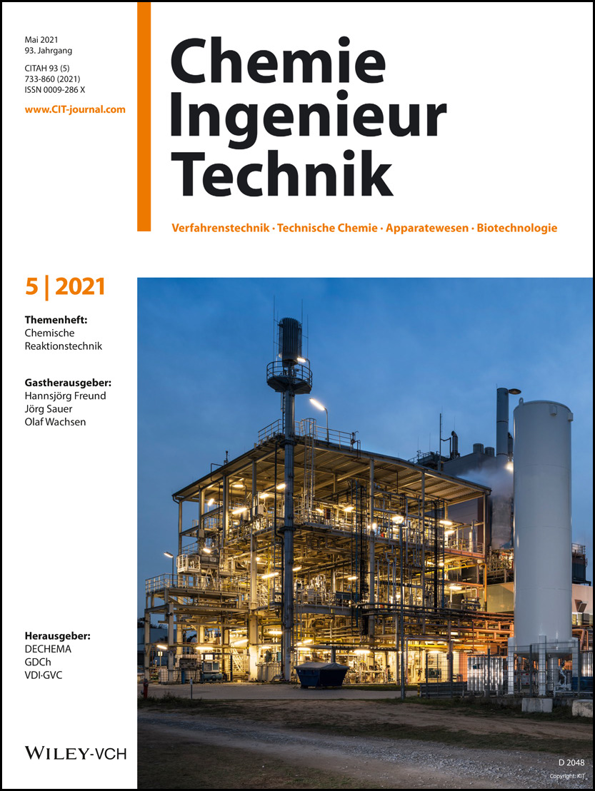Titelbild Chem. Ing. Tech. 5/2021 Volume 93 Issue 5, 2021