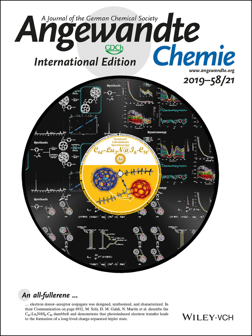 Inside Back Cover: All-Fullerene Electron Donor–Acceptor Conjugates (Angew. Chem. Int. Ed. 21/2019) Volume 58 Issue 21, 2019