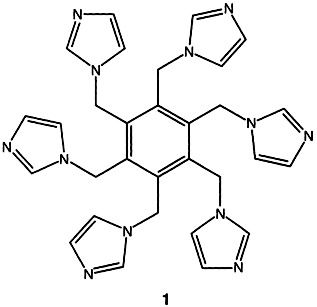 A Hexaimidazole Ligand Binding Six Octahedral Metal Ions To Give an Infinite 3D α-Po-Like Network Through Which Two Independent 2D Hydrogen-Bonded Networks Interweave