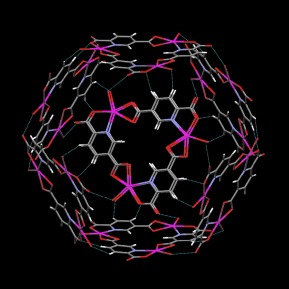 A 3D Hybrid Network Containing Large Spherical Cavities Formed through a Combination of Metal Coordination and Hydrogen Bonding