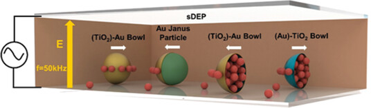 Electrical Propulsion and Cargo Transport of Microbowl Shaped Janus Particles