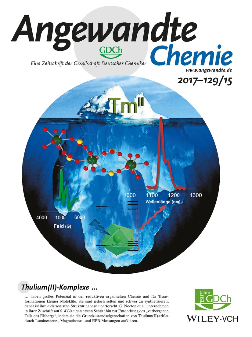 Rücktitelbild: Divalent Thulium Triflate: A Structural and Spectroscopic Study (Angew. Chem. 15/2017) Volume 129 Issue 15, 2017