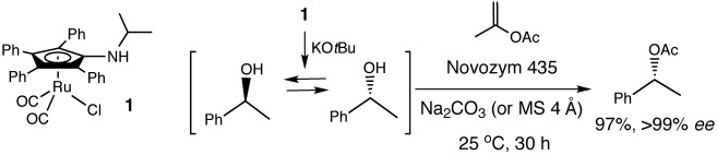 Aminocyclopentadienyl Ruthenium Chloride: Catalytic Racemization and Dynamic Kinetic Resolution of Alcohols at Ambient Temperature