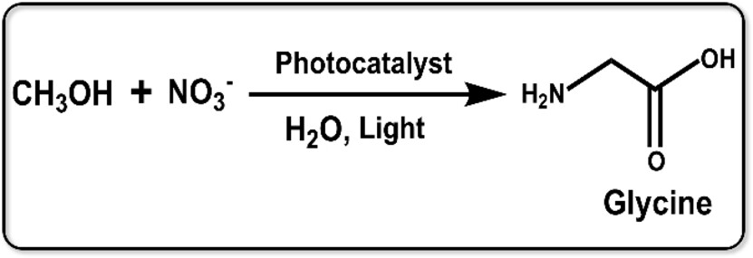 Photocatalytic Synthesis of Glycine from Methanol and Nitrate