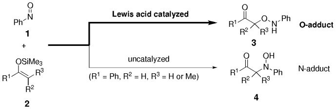 Lewis Acid Promoted, O-Selective, Nucleophilic Addition of Silyl Enol Ethers to NO bonds