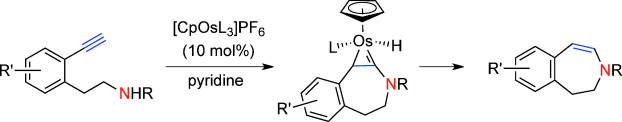 Catalytic Cyclization of o-Alkynyl Phenethylamines via Osmacyclopropene Intermediates: Direct Access to Dopaminergic 3-Benzazepines