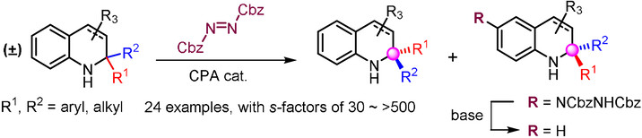 Asymmetric Synthesis of Hydroquinolines with α,α-Disubstitution through Organocatalyzed Kinetic Resolution