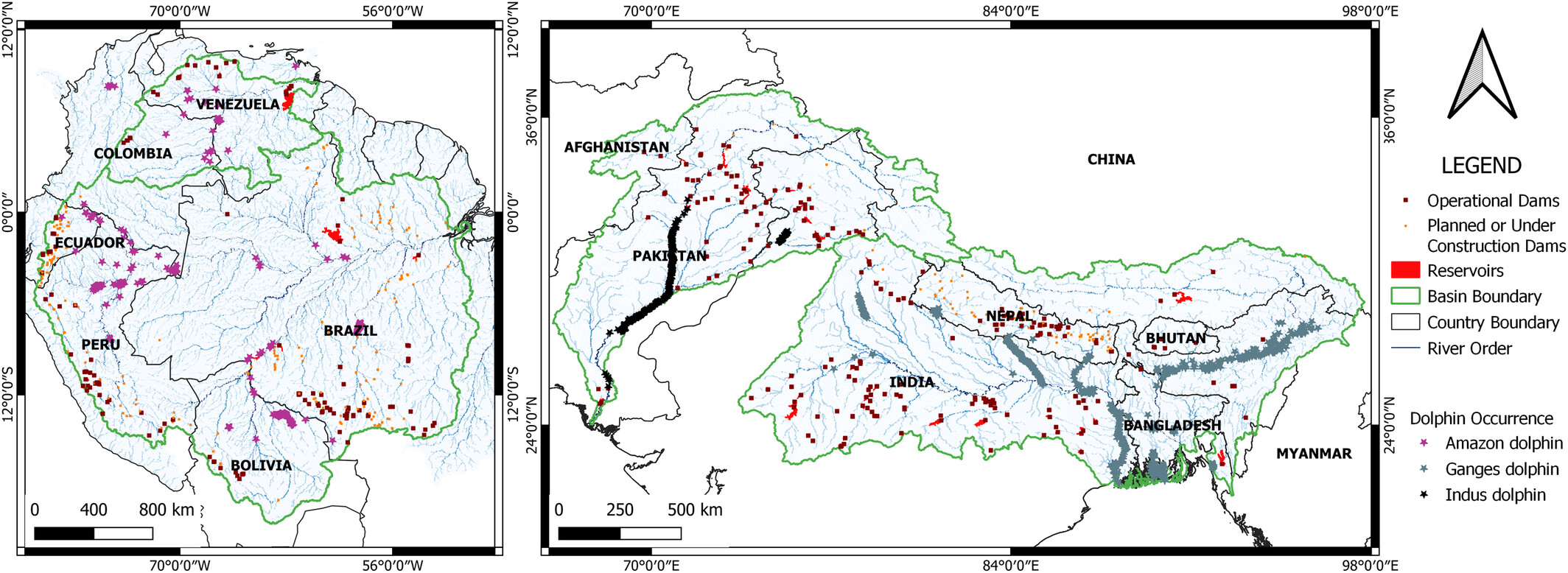 The effect of physiographic and hydrologic complexities and their alterations on the distribution of obligate freshwater dolphins