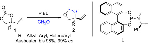 Palladium-Catalyzed Decarboxylative Cycloaddition of Vinylethylene Carbonates with Formaldehyde: Enantioselective Construction of Tertiary Vinylglycols