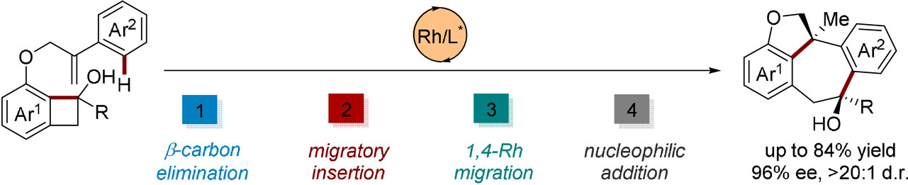 Diastereo- and Enantioselective Synthesis of Tetracyclic Cycloheptanols through (4+3) Annulation via C−C/C−H Activation Cascade