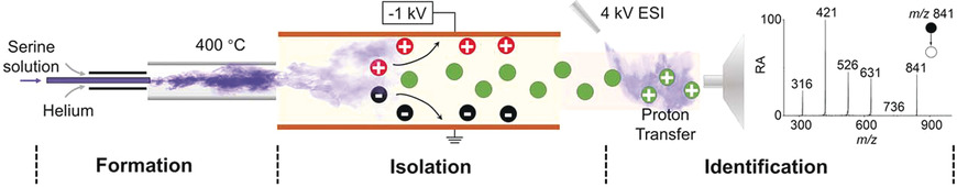 Nebulization Prior to Isolation, Ionization, and Dissociation of the Neutral Serine Octamer Allows Its Characterization