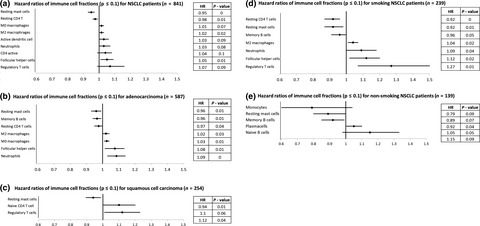 Immune microenvironment composition in non-small cell lung cancer and its association with survival