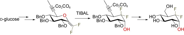 Synthesis of gem-Difluorocarba-D-glucose: A Step Further in Sugar Mimesis